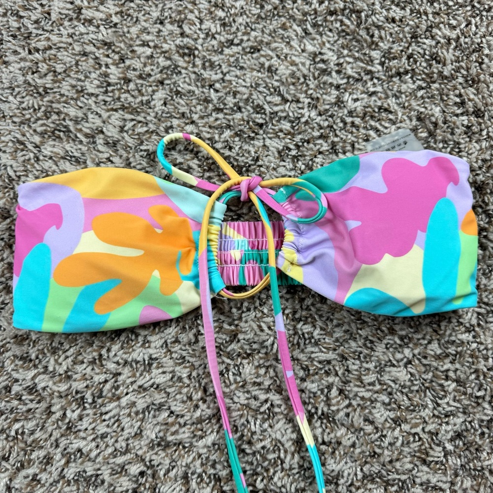 White Fox Summer Sea Bikini Top Cannes Print